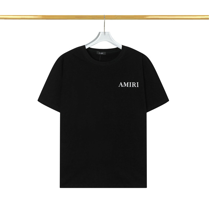 Wholesale Cheap Amiri Short Sleeve Round Collar T Shirts for Sale