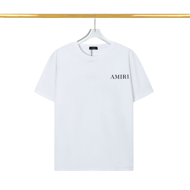 Wholesale Cheap Amiri Short Sleeve Round Collar T Shirts for Sale