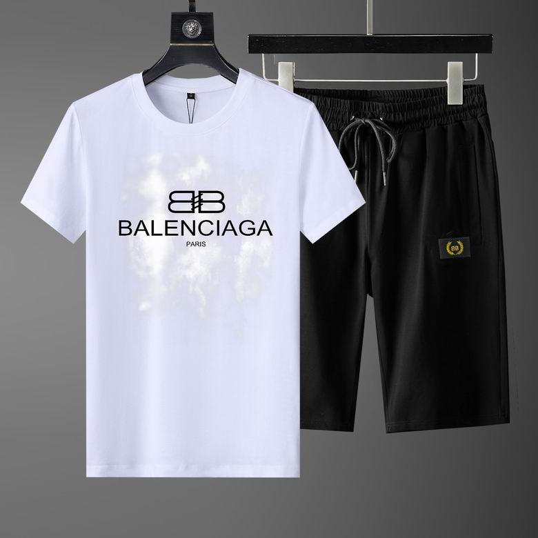 Wholesale Cheap B.alenciaga Short Sleeve Replica Tracksuits for Sale