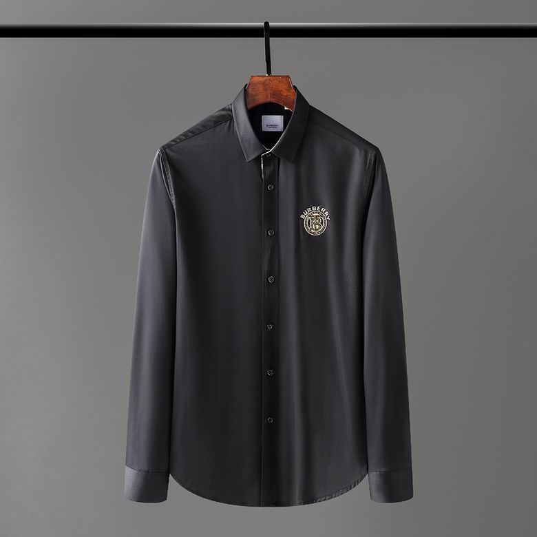 Wholesale Cheap B urberry men Long Sleeve Shirts for Sale