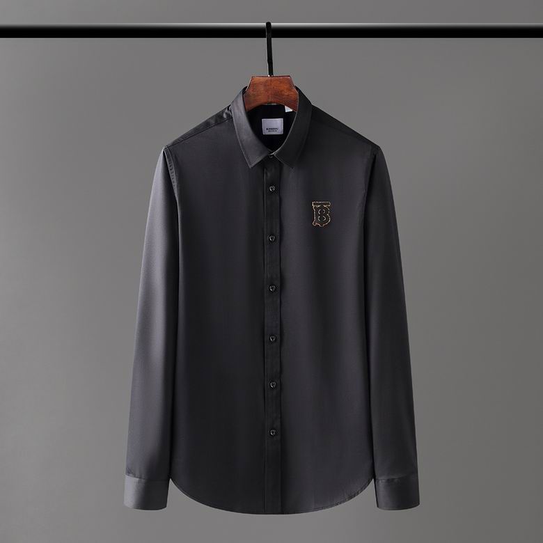 Wholesale Cheap B urberry men Long Sleeve Shirts for Sale