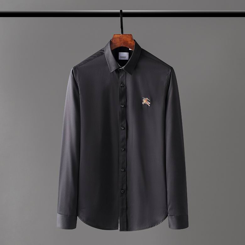 Wholesale Cheap B urberry men Long Sleeve Shirts for Sale