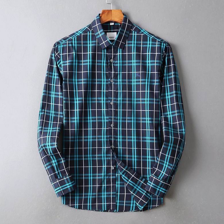 Wholesale Cheap B urberry men Long Sleeve Shirts for Sale