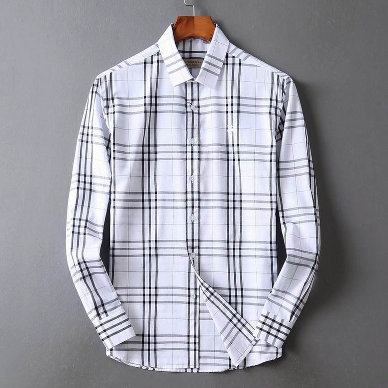 Wholesale Cheap B urberry men Long Sleeve Shirts for Sale