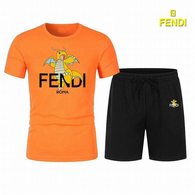 Wholesale Cheap Fendi Short Sleeve Tracksuits for Sale