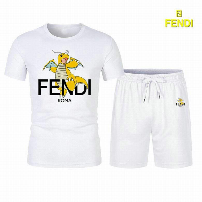 Wholesale Cheap Fendi Short Sleeve Tracksuits for Sale