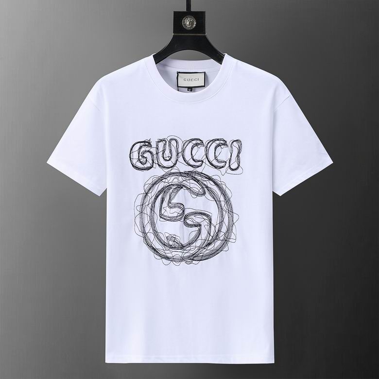 Wholesale Cheap G.ucci men Short Sleeve Replica T Shirts for Sale