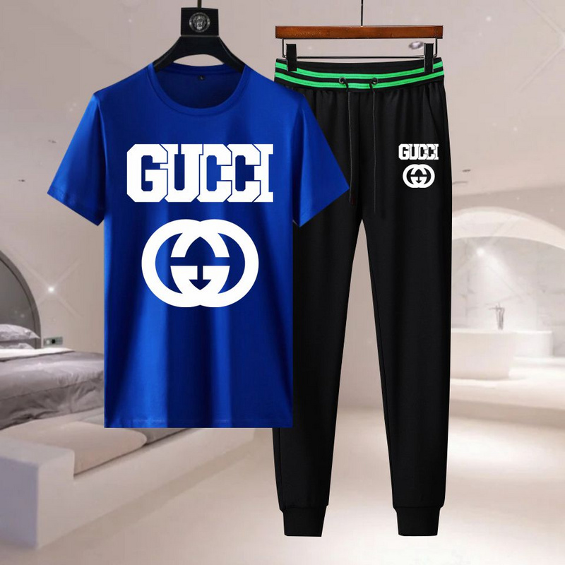 Wholesale Cheap G.ucci Short Sleeve Tracksuits mens for Sale