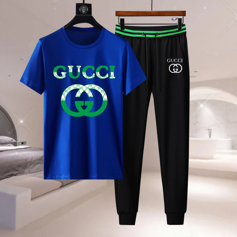 Wholesale Cheap G.ucci Short Sleeve Tracksuits mens for Sale