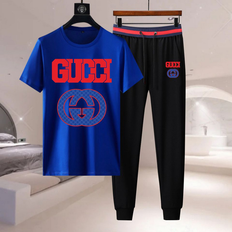 Wholesale Cheap G.ucci Short Sleeve Tracksuits mens for Sale