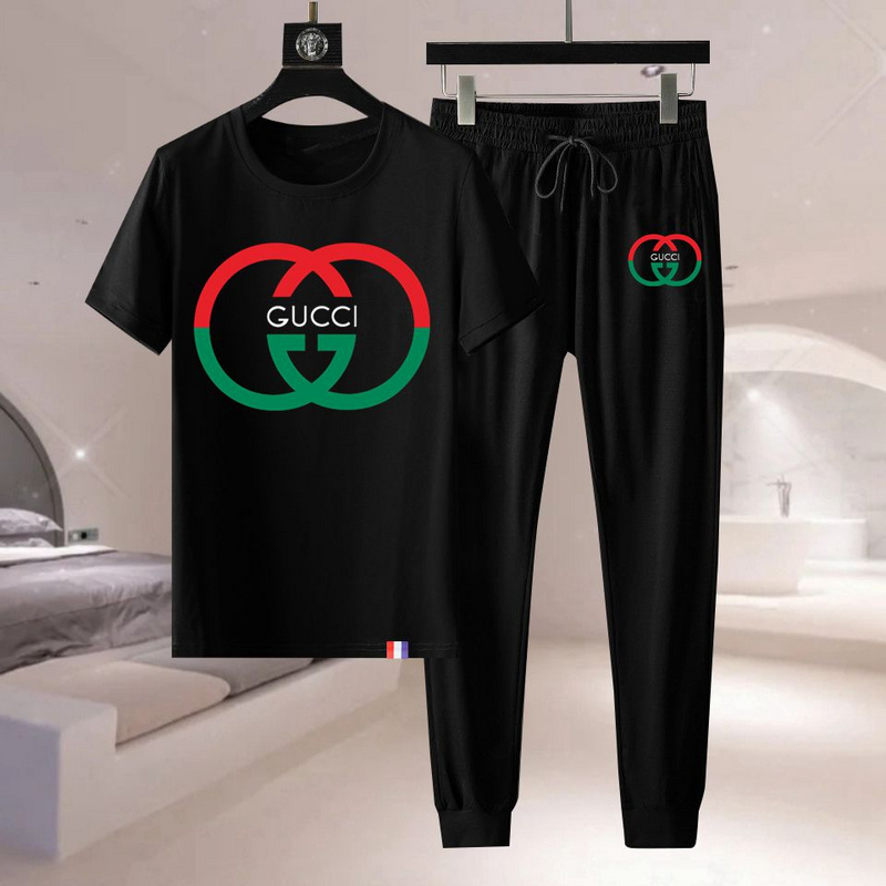 Wholesale Cheap G.ucci Short Sleeve Tracksuits mens for Sale