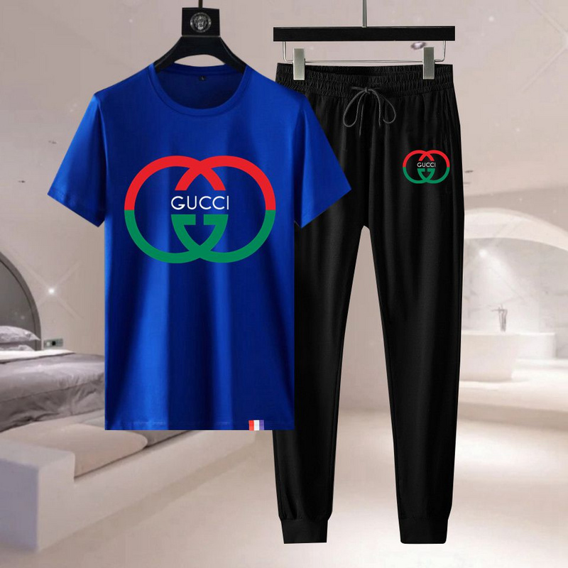 Wholesale Cheap G.ucci Short Sleeve Tracksuits mens for Sale