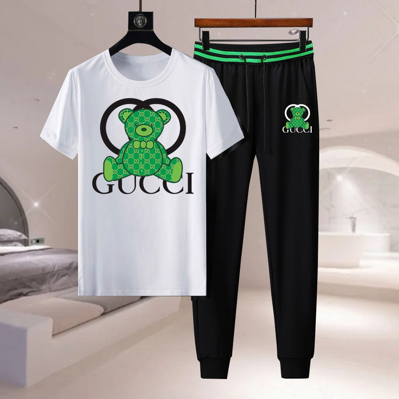 Wholesale Cheap G.ucci Short Sleeve Tracksuits mens for Sale