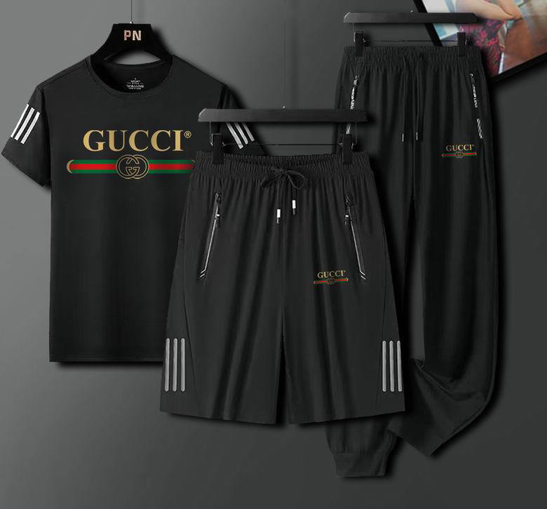 Wholesale Cheap G.ucci men Short Sleeve Tracksuits for Sale