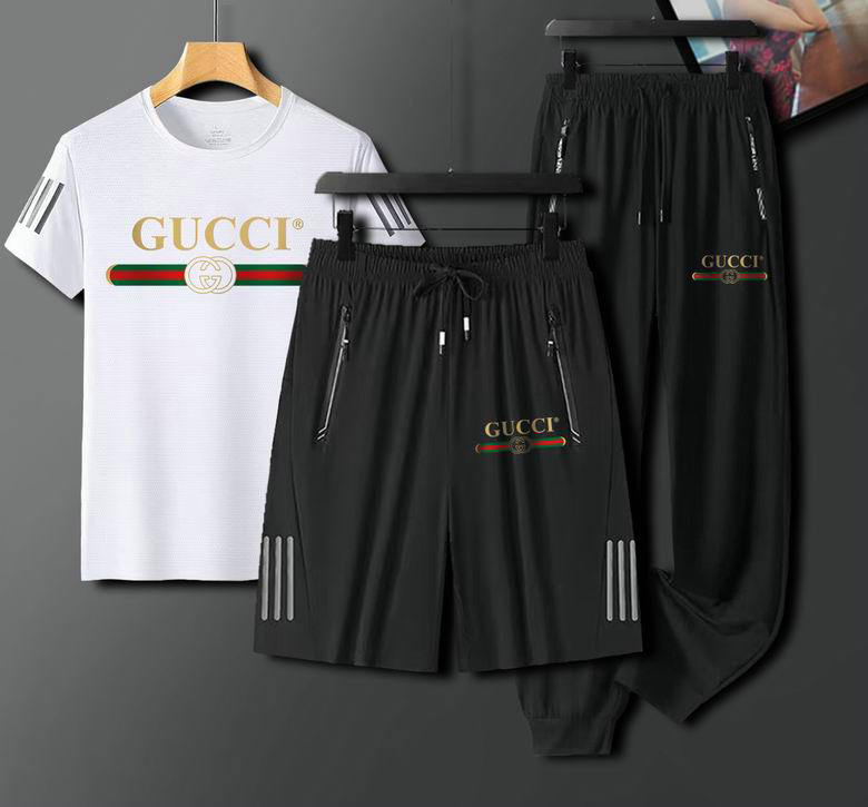 Wholesale Cheap G.ucci men Short Sleeve Tracksuits for Sale