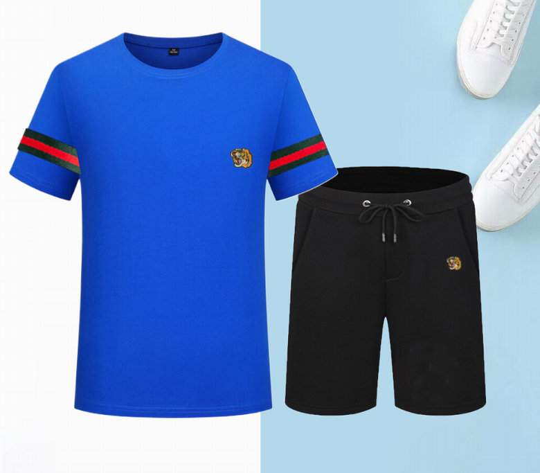 Wholesale Cheap G.ucci men Short Sleeve Tracksuits for Sale