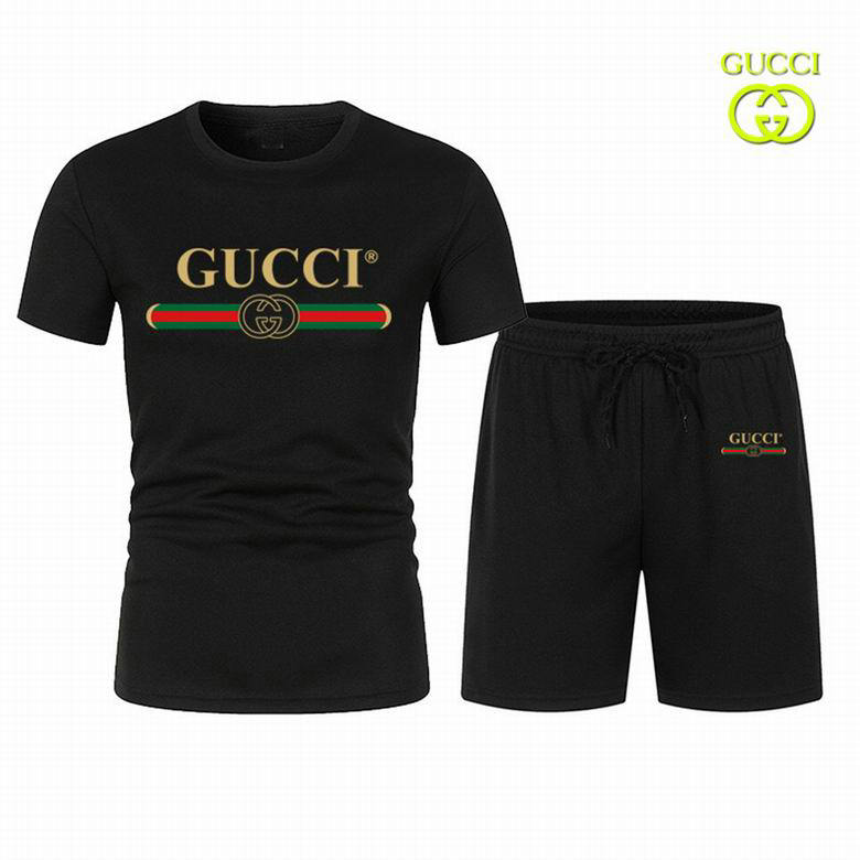 Wholesale Cheap G.ucci men Short Sleeve Tracksuits for Sale