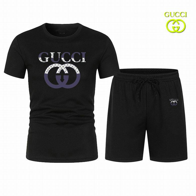 Wholesale Cheap G.ucci men Short Sleeve Tracksuits for Sale