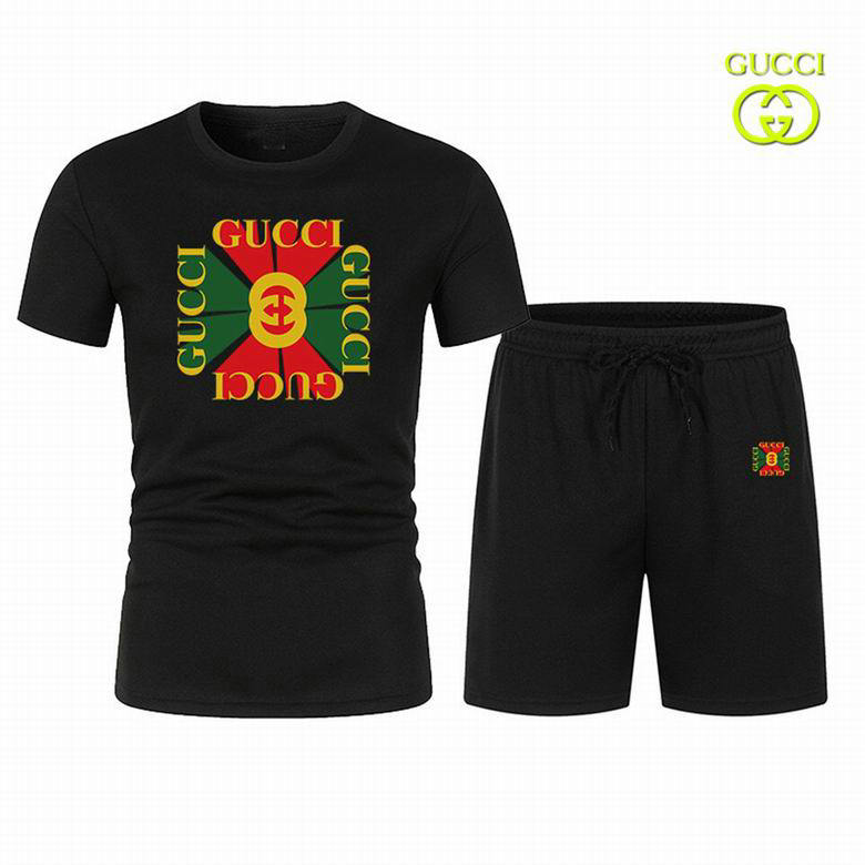 Wholesale Cheap G.ucci men Short Sleeve Tracksuits for Sale