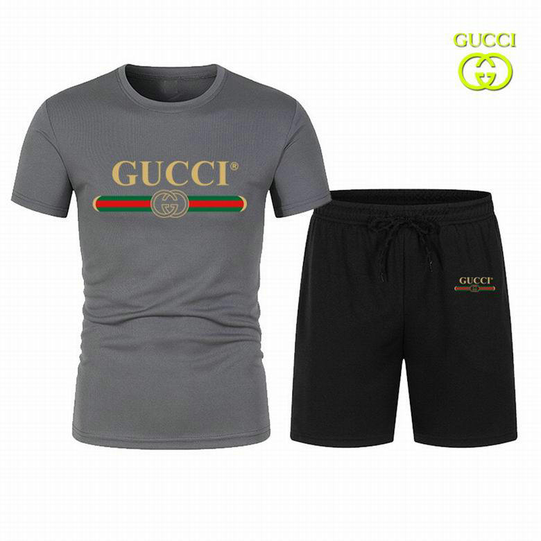 Wholesale Cheap G.ucci men Short Sleeve Tracksuits for Sale