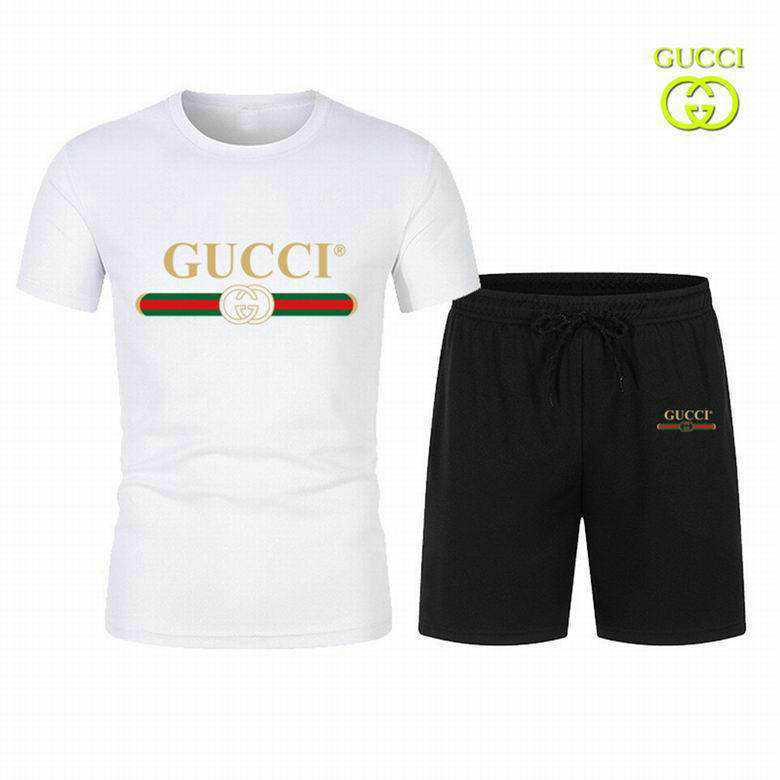 Wholesale Cheap G.ucci men Short Sleeve Tracksuits for Sale