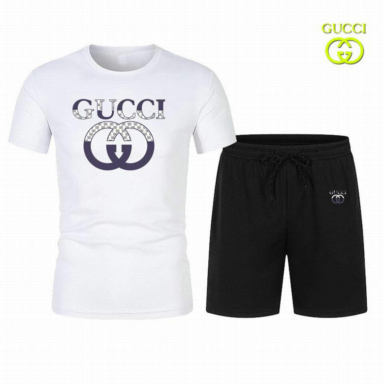 Wholesale Cheap G.ucci men Short Sleeve Tracksuits for Sale