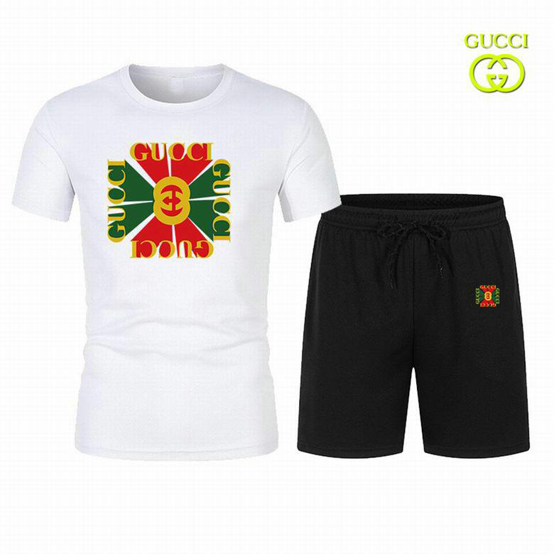 Wholesale Cheap G.ucci men Short Sleeve Tracksuits for Sale