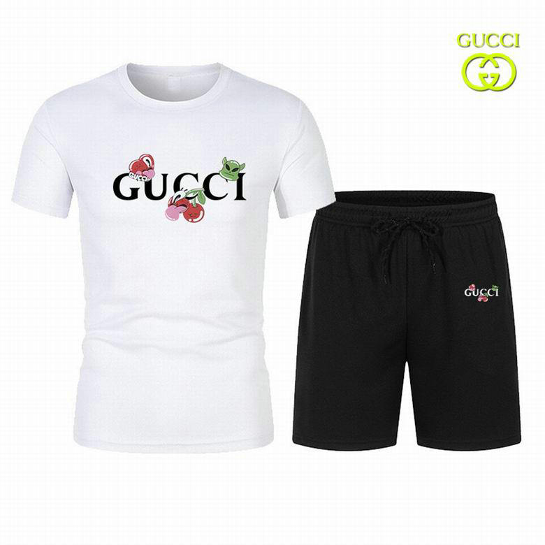 Wholesale Cheap G.ucci men Short Sleeve Tracksuits for Sale