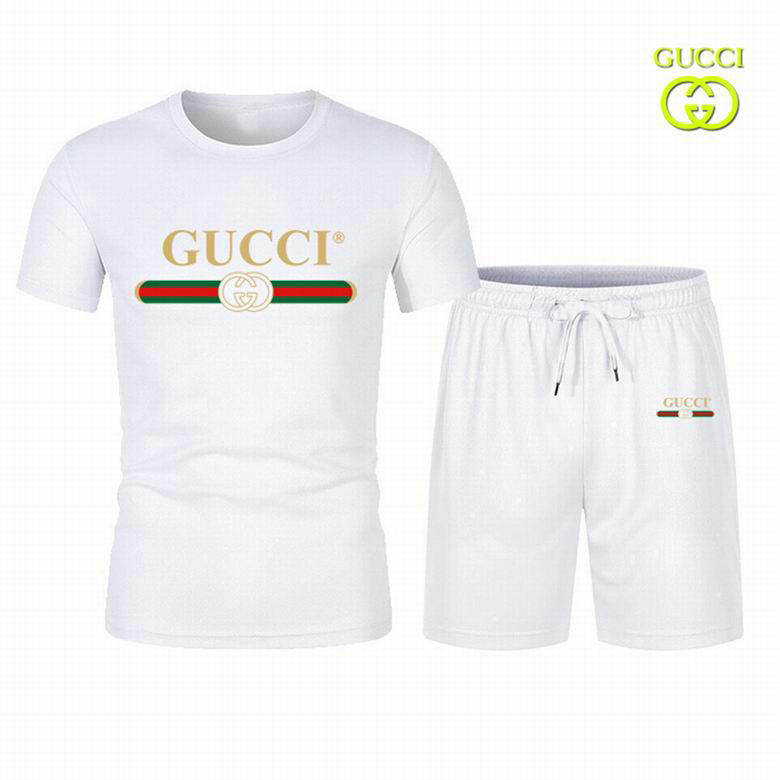 Wholesale Cheap G.ucci men Short Sleeve Tracksuits for Sale