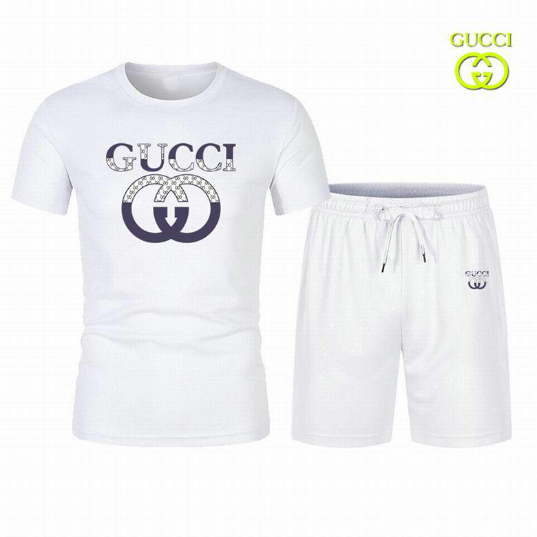 Wholesale Cheap G.ucci men Short Sleeve Tracksuits for Sale