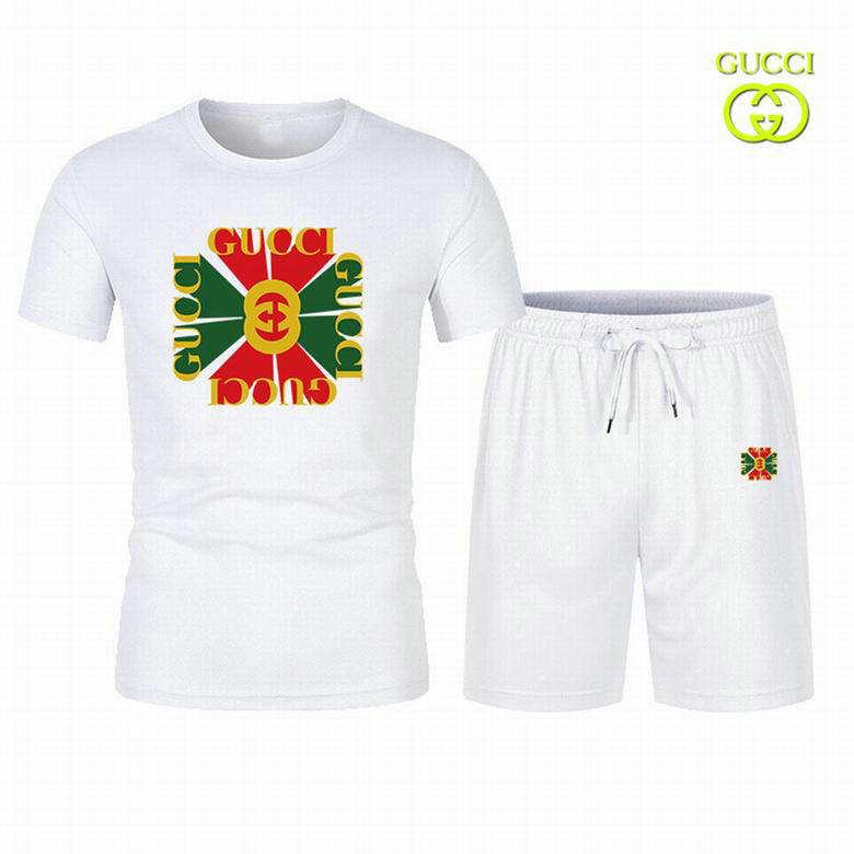 Wholesale Cheap G.ucci men Short Sleeve Tracksuits for Sale