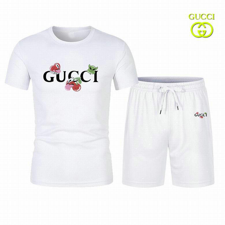 Wholesale Cheap G.ucci men Short Sleeve Tracksuits for Sale