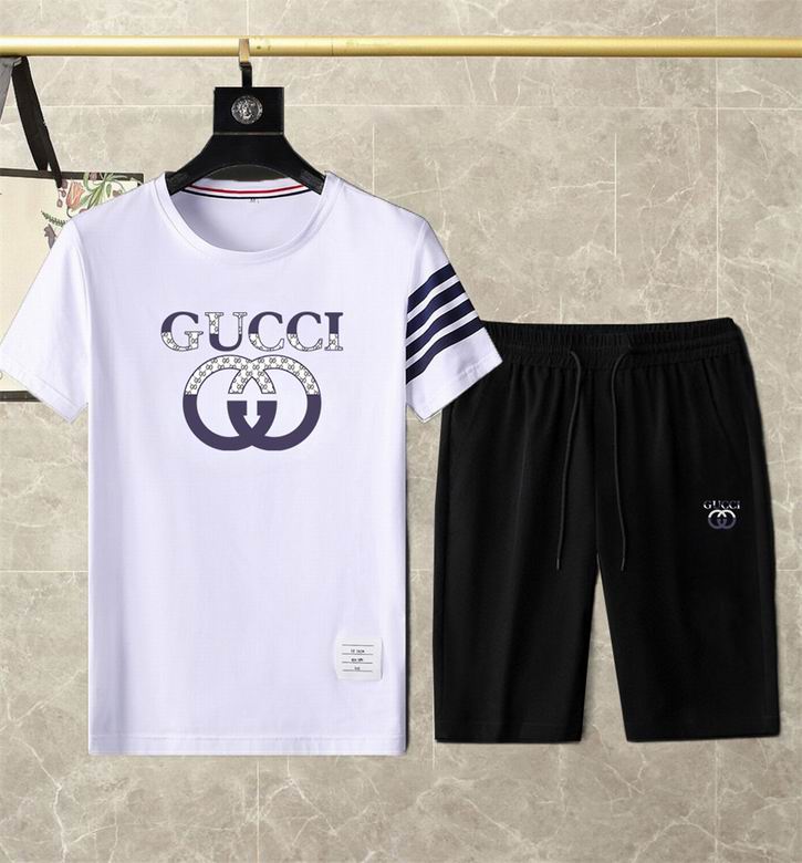 Wholesale Cheap G.ucci Short Sleeve Replica Tracksuits for Sale