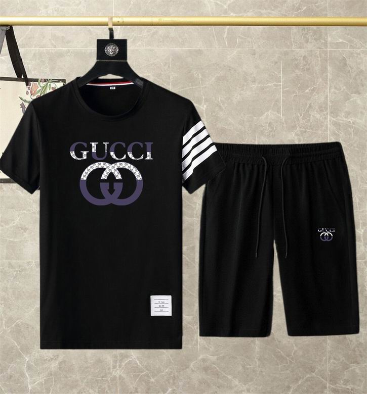 Wholesale Cheap G.ucci Short Sleeve Replica Tracksuits for Sale