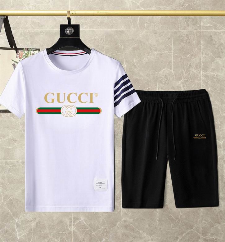 Wholesale Cheap G.ucci Short Sleeve Replica Tracksuits for Sale