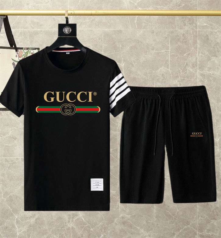 Wholesale Cheap G.ucci Short Sleeve Replica Tracksuits for Sale