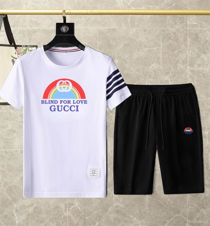 Wholesale Cheap G.ucci Short Sleeve Replica Tracksuits for Sale