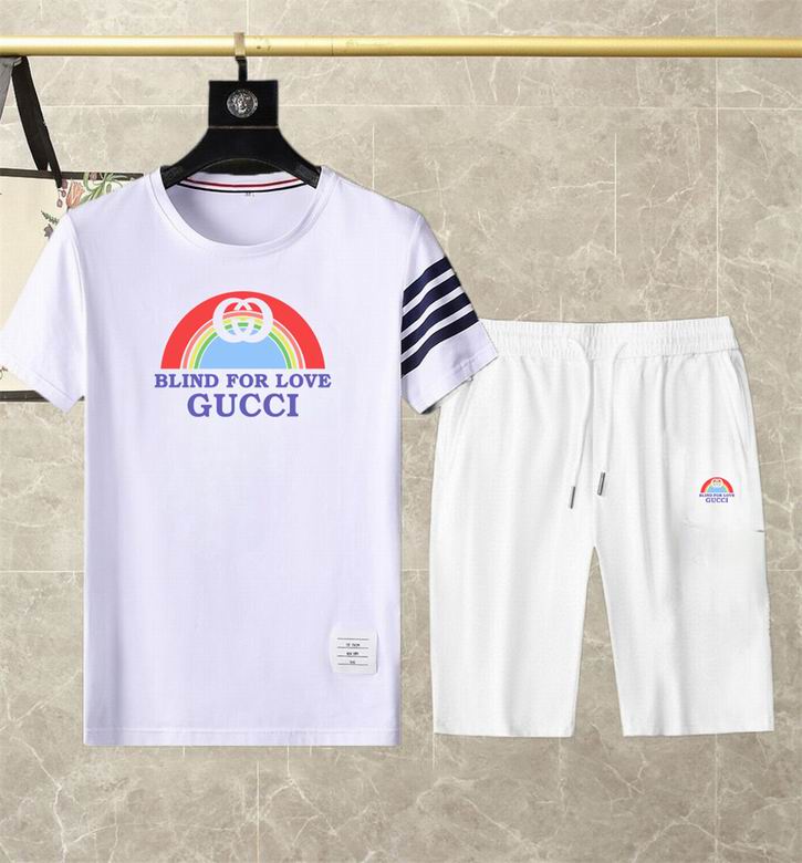 Wholesale Cheap G.ucci Short Sleeve Replica Tracksuits for Sale