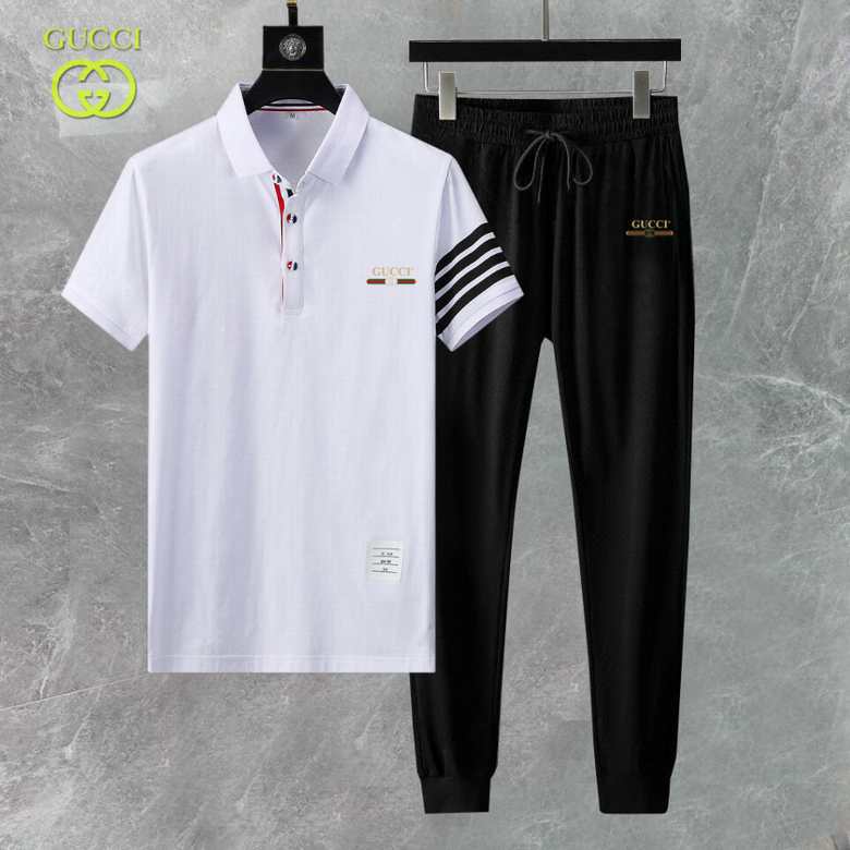 Wholesale Cheap G.ucci Short Sleeve Replica Tracksuits for Sale