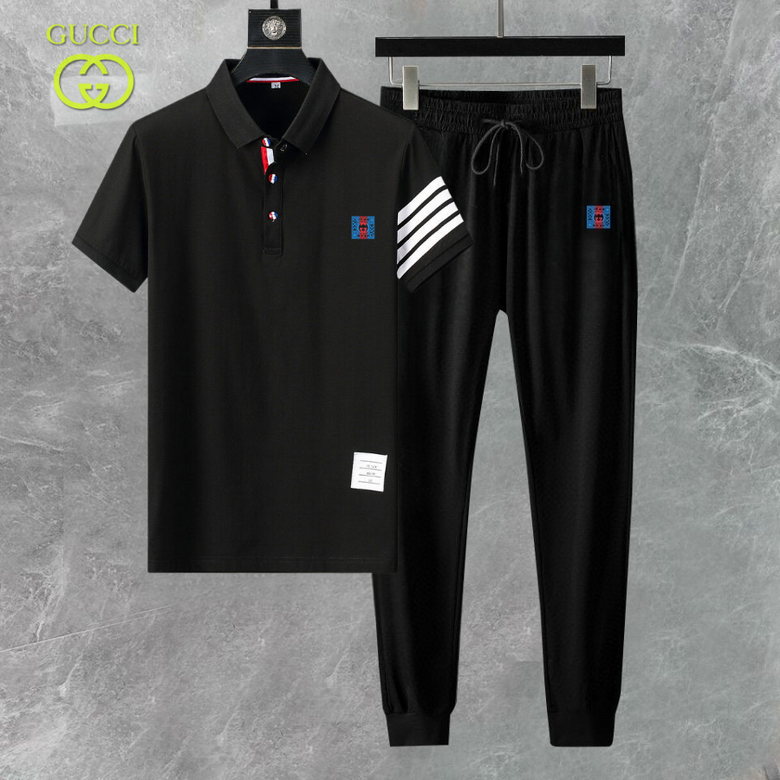 Wholesale Cheap G.ucci Short Sleeve Replica Tracksuits for Sale