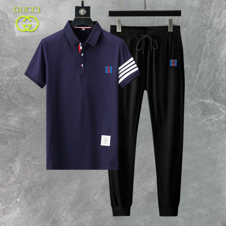 Wholesale Cheap G.ucci Short Sleeve Replica Tracksuits for Sale