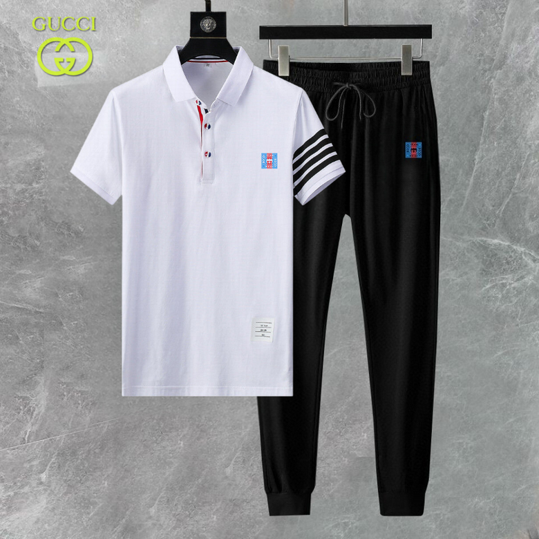 Wholesale Cheap G.ucci Short Sleeve Replica Tracksuits for Sale