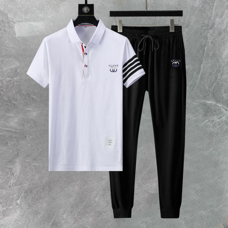 Wholesale Cheap G.ucci Short Sleeve Replica Tracksuits for Sale