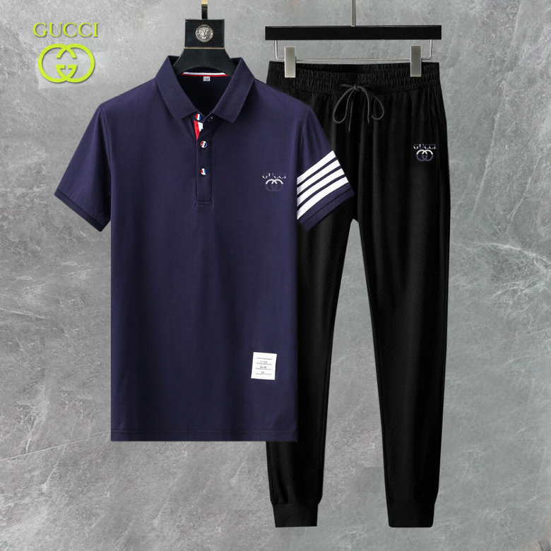 Wholesale Cheap G.ucci Short Sleeve Replica Tracksuits for Sale