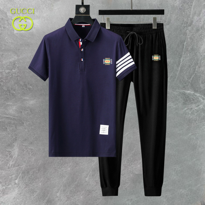 Wholesale Cheap G.ucci Short Sleeve Replica Tracksuits for Sale