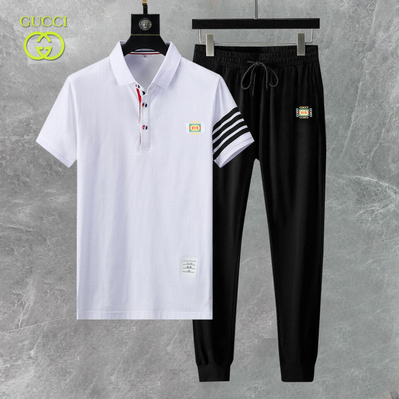 Wholesale Cheap G.ucci Short Sleeve Replica Tracksuits for Sale