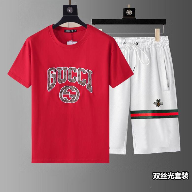 Wholesale Cheap G.ucci Short Sleeve Replica Tracksuits for Sale