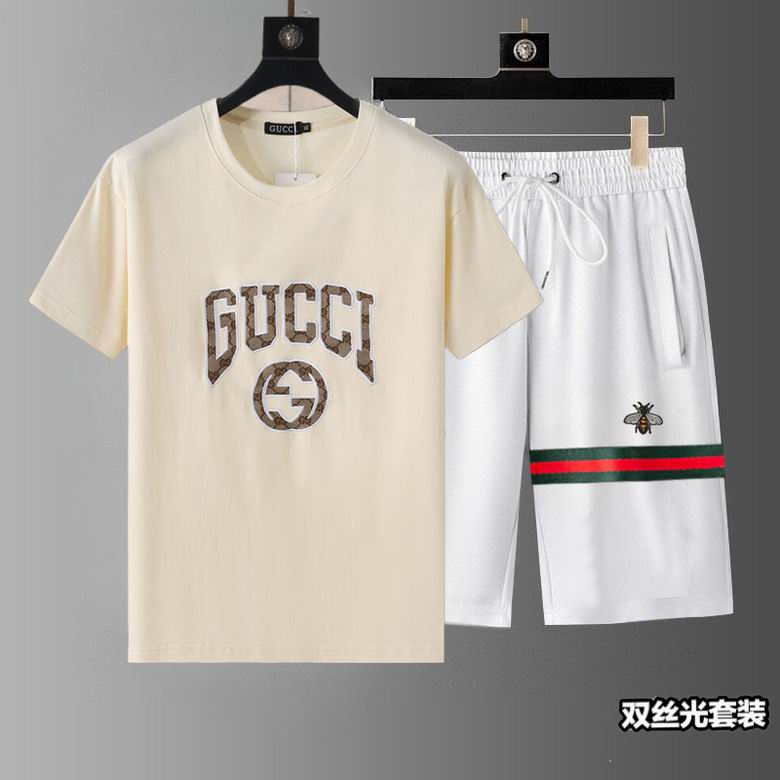 Wholesale Cheap G.ucci Short Sleeve Replica Tracksuits for Sale