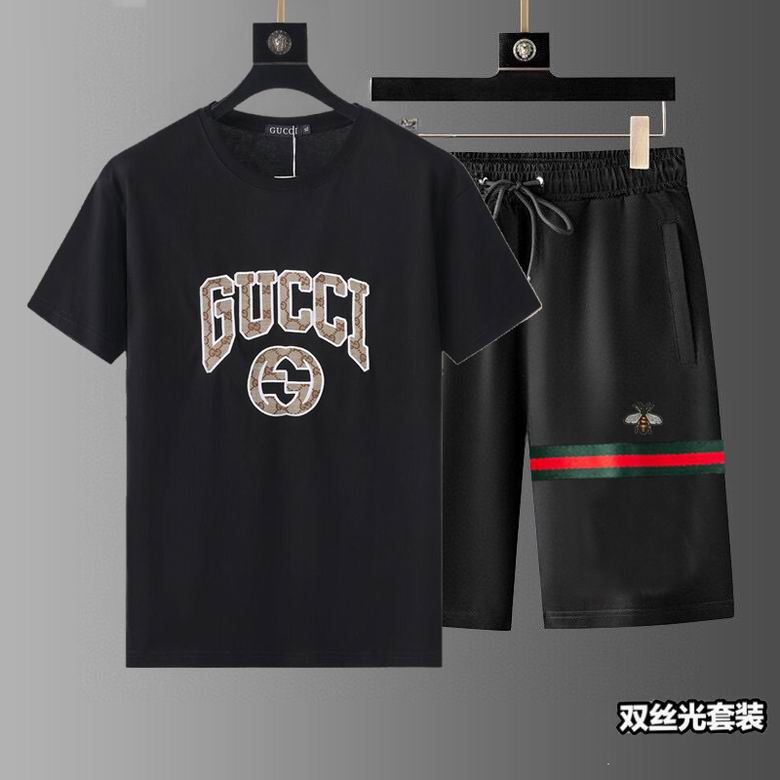 Wholesale Cheap G.ucci Short Sleeve Replica Tracksuits for Sale