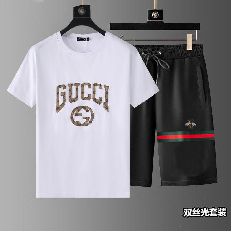 Wholesale Cheap G.ucci Short Sleeve Replica Tracksuits for Sale